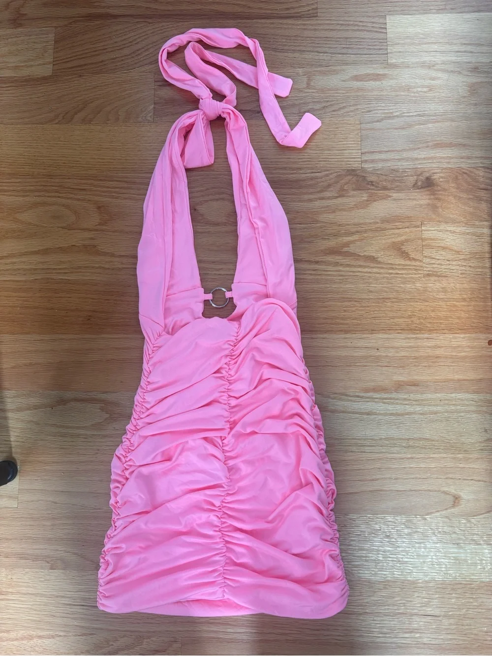 Pink mini dress